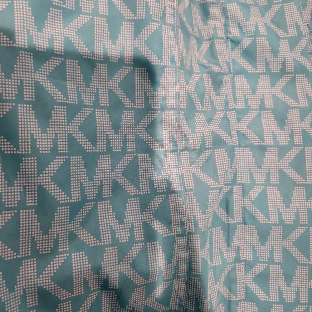Michael Michael Kors Blue Ombré Logo Ciré Anorak - Picture 3 of 3